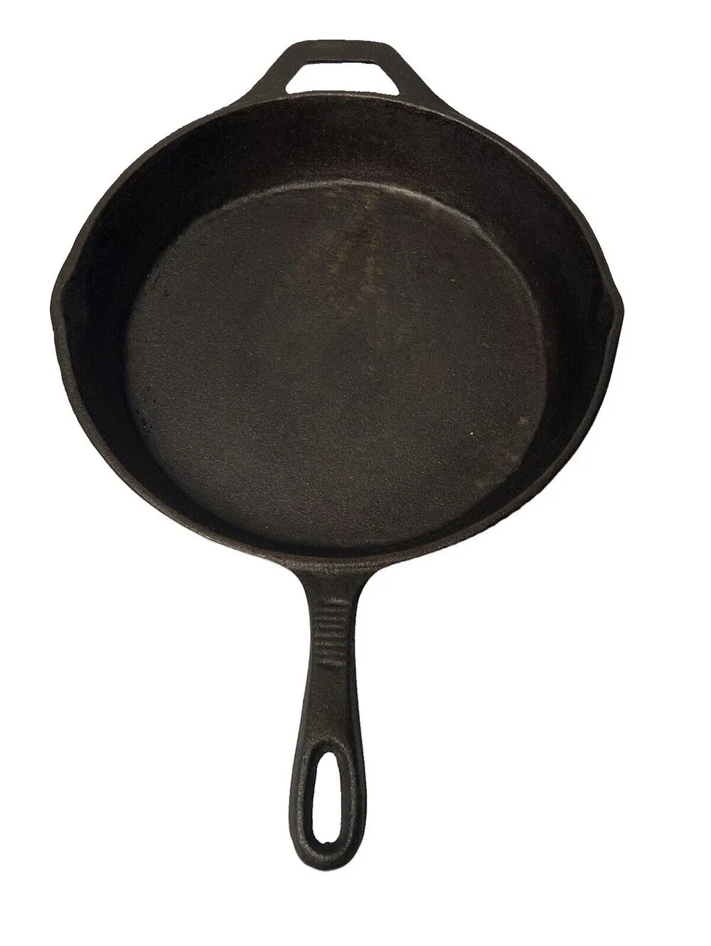 Unmarked #1 Cast Iron Double Spout Skillet 10 Inch